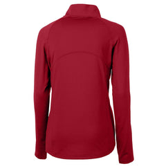 San Francisco 49ers Cutter & Buck Women's Adapt Eco Knit Stretch Recycled Raglan Half-Zip Top Red - NFL