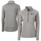 Seattle Seahawks Cutter & Buck Women's Historical Adapt Eco Knit Stretch Recycled Raglan Half-Zip Top Gray - NFL