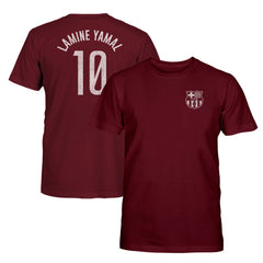 Lamine Yamal Barcelona 1863FC Youth Player Name & Number T-Shirts - Maroon