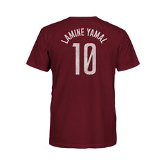 Lamine Yamal Barcelona 1863FC Youth Player Name & Number T-Shirts - Maroon