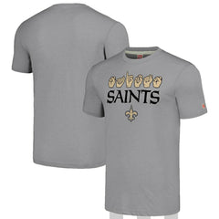 New Orleans Saints Homage Unisex The NFL ASL Collection by Love Sign American Sign Language T-Shirt Grey - NFL