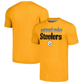 Pittsburgh Steelers Homage Unisex The NFL ASL Collection by Love Sign American Sign Language T-Shirt Gold - NFL