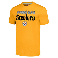 Pittsburgh Steelers Homage Unisex The NFL ASL Collection by Love Sign American Sign Language T-Shirt Gold - NFL