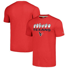 Houston Texans Homage Unisex The NFL ASL Collection by Love Sign American Sign Language T-Shirt Red - NFL