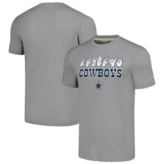 Dallas Cowboys Homage Unisex The NFL ASL Collection by Love Sign American Sign Language T-Shirt Gray - NFL