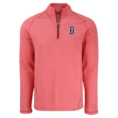 Boston Red Sox Cutter & Buck Peshastin Eco Fleece Recycled Raglan Quarter-Zip Top Clearance