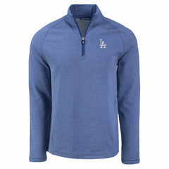 Los Angeles Dodgers Cutter & Buck Peshastin Eco Fleece Recycled Raglan Quarter-Zip Top for sale