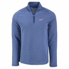 Los Angeles Dodgers Cutter & Buck Peshastin Eco Fleece Recycled Raglan Quarter-Zip Top Lifestyle