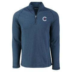 Chicago Cubs Cutter & Buck Peshastin Eco Fleece Recycled Raglan Quarter-Zip Top On Sale