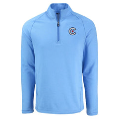 Chicago Cubs Cutter & Buck Peshastin Eco Fleece Recycled Raglan Quarter-Zip Top Sale
