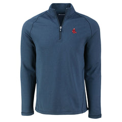 Boston Red Sox Cutter & Buck Peshastin Eco Fleece Recycled Raglan Quarter-Zip Top discount