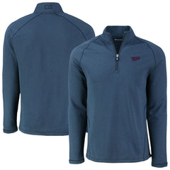 Minnesota Twins Cutter & Buck Peshastin Eco Fleece Recycled Raglan Quarter-Zip Top Sale
