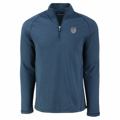 Milwaukee Brewers Cutter & Buck Peshastin Eco Fleece Recycled Raglan Quarter-Zip Top Clearance