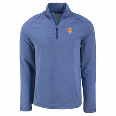 New York Mets Cutter & Buck Peshastin Eco Fleece Recycled Raglan Quarter-Zip Top On Sale