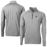 Atlanta Falcons Cutter & Buck Adapt Eco DryTec Raglan Quarter-Zip Jacket Gray - NFL