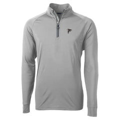 Atlanta Falcons Cutter & Buck Adapt Eco DryTec Raglan Quarter-Zip Jacket Gray - NFL