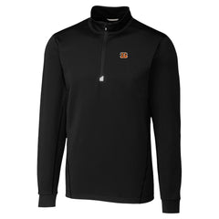 Cincinnati Bengals Cutter & Buck Traverse Stretch Quarter-Zip Top Black - NFL