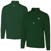 Green Bay Packers Cutter & Buck Traverse Stretch Quarter-Zip Top Hunter Green - NFL