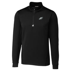 Philadelphia Eagles Cutter & Buck Traverse Stretch Quarter-Zip Top Black - NFL