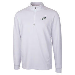 Philadelphia Eagles Cutter & Buck Traverse Stretch Quarter-Zip Top White - NFL
