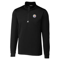Pittsburgh Steelers Cutter & Buck Traverse Stretch Quarter-Zip Top Black - NFL
