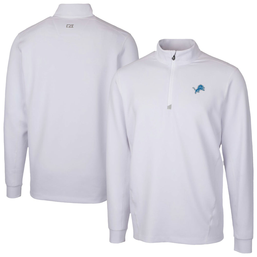 Detroit Lions Cutter & Buck Traverse Stretch Quarter-Zip Top White - NFL