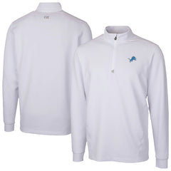 Detroit Lions Cutter & Buck Traverse Stretch Quarter-Zip Top White - NFL