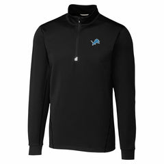 Detroit Lions Cutter & Buck Traverse Stretch Quarter-Zip Top Black - NFL