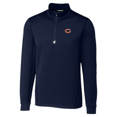 Chicago Bears Cutter & Buck Traverse Stretch Quarter-Zip Top Navy - NFL