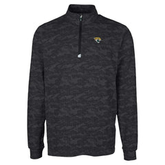 Jacksonville Jaguars Cutter & Buck Traverse Camo Print Stretch Quarter-Zip Top Black - NFL