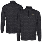 Baltimore Ravens Cutter & Buck Traverse Camo Print Stretch Quarter-Zip Top Black - NFL
