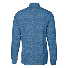 New York Giants Cutter & Buck Traverse Camo Print Stretch Quarter-Zip Top Navy - NFL