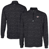 Kansas City Chiefs Cutter & Buck Traverse Camo Print Stretch Quarter-Zip Top Black - NFL