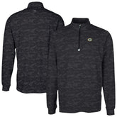 Green Bay Packers Cutter & Buck Traverse Camo Print Stretch Quarter-Zip Top Black - NFL