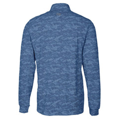 Chicago Bears Cutter & Buck Traverse Camo Print Stretch Quarter-Zip Top Navy - NFL