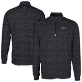 Buffalo Bills Cutter & Buck Traverse Camo Print Stretch Quarter-Zip Top Black - NFL