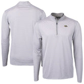 Baltimore Ravens Cutter & Buck Virtue Eco Pique Micro Stripe Quarter-Zip Jacket Gray - NFL