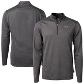 Baltimore Ravens Cutter & Buck Virtue Eco Pique Micro Stripe Quarter-Zip Jacket Black - NFL