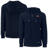 Chicago Bears Cutter & Buck Roam Eco Recycled Half-Zip Hoodie Navy - NFL