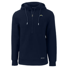 Los Angeles Chargers Cutter & Buck Roam Eco Recycled Half-Zip Hoodie Navy - NFL