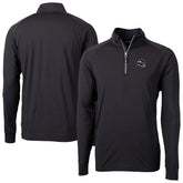 Minnesota Vikings Cutter & Buck Big & Tall Adapt Eco DryTec Raglan Quarter-Zip Jacket Black - NFL
