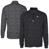 Green Bay Packers Cutter & Buck Big & Tall Traverse Eco Camo Tri-Blend DryTec Quarter-Zip Jacket Black - NFL
