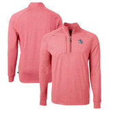 Buffalo Bills Cutter & Buck Big & Tall Adapt Eco Raglan Quarter-Zip Jacket Heather Red - NFL