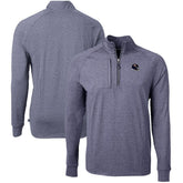 Chicago Bears Cutter & Buck Big & Tall Adapt Eco Raglan Quarter-Zip Jacket Heather Navy - NFL