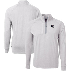 Chicago Bears Cutter & Buck Big & Tall Adapt Eco Raglan Quarter-Zip Jacket Heather Gray - NFL