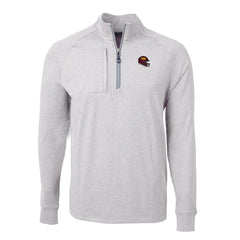 Washington Commanders Cutter & Buck Big & Tall Adapt Eco Raglan Quarter-Zip Jacket Heather Gray - NFL