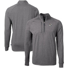 Arizona Cardinals Cutter & Buck Big & Tall Adapt Eco Raglan Quarter-Zip Jacket Heather Black - NFL