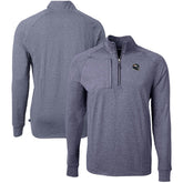 Denver Broncos Cutter & Buck Big & Tall Adapt Eco Raglan Quarter-Zip Jacket Heather Navy - NFL