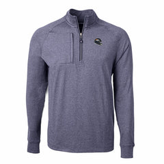 Denver Broncos Cutter & Buck Big & Tall Adapt Eco Raglan Quarter-Zip Jacket Heather Navy - NFL