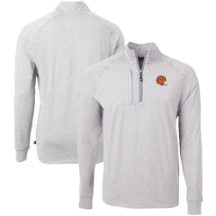 Cincinnati Bengals Cutter & Buck Big & Tall Adapt Eco Raglan Quarter-Zip Jacket Heather Gray - NFL